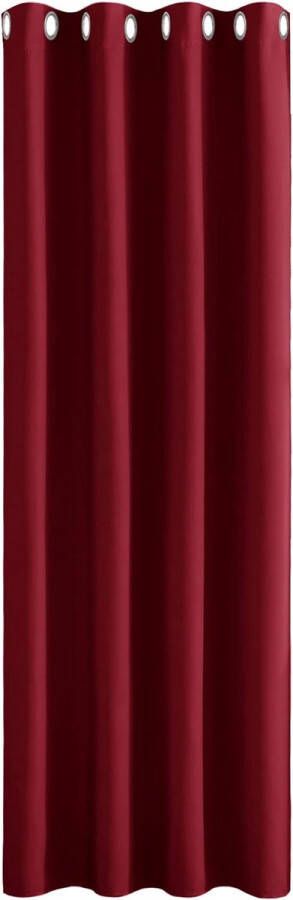 Gordijnen meisjeskamer 1 stuk h 260 x b 140 cm ondoorzichtige gordijnen met inslagringen verduisterende gordijnen woonkamer modern thermogordijn met inslagringen rood