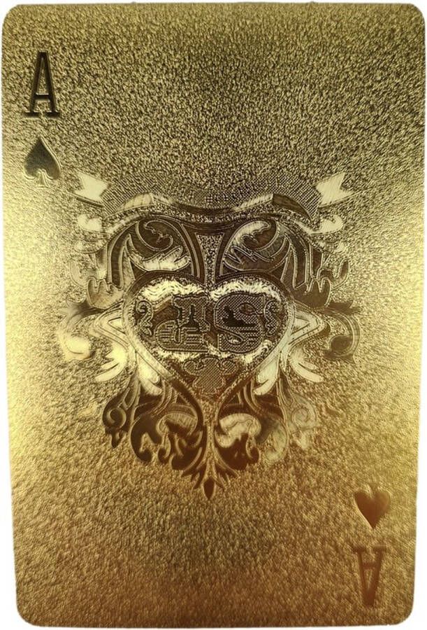 Gouden Shiny Speelkaarten Goud Hard Papier Complete Set
