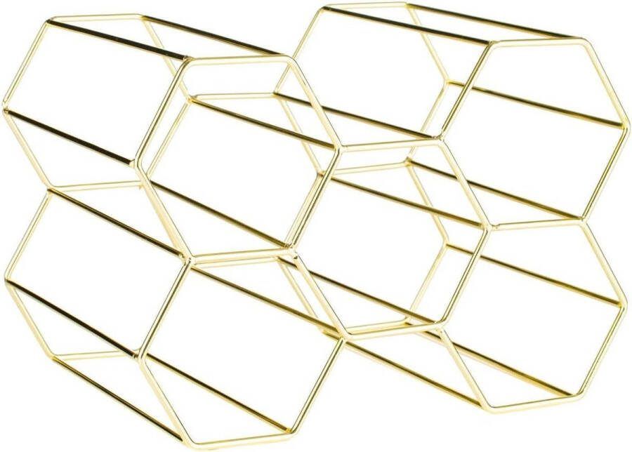Gouden Wijnrek voor Barware 29 x 203 x 203 centimeter