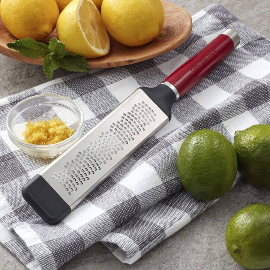 Gourmet geëtste fijne rasp roestvrij staal Rood KE321OHERA