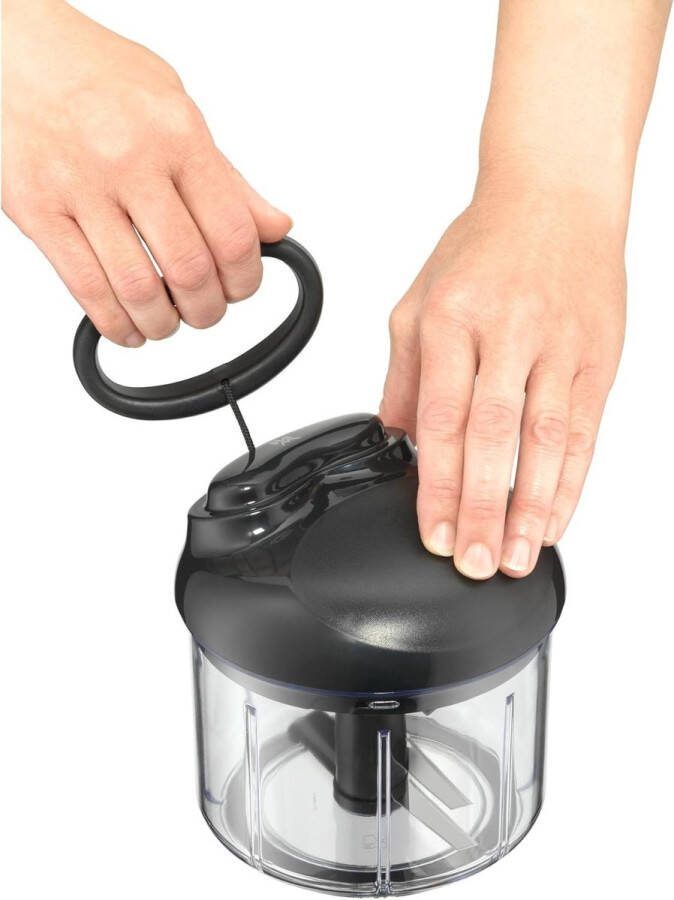 Gourmet groentesnijder handmatig met trekkoord 900 ml & Profi Plus knoflookpers 17 5 cm Cromargan roestvrij staal deels gematteerd vaatwasmachinebestendig