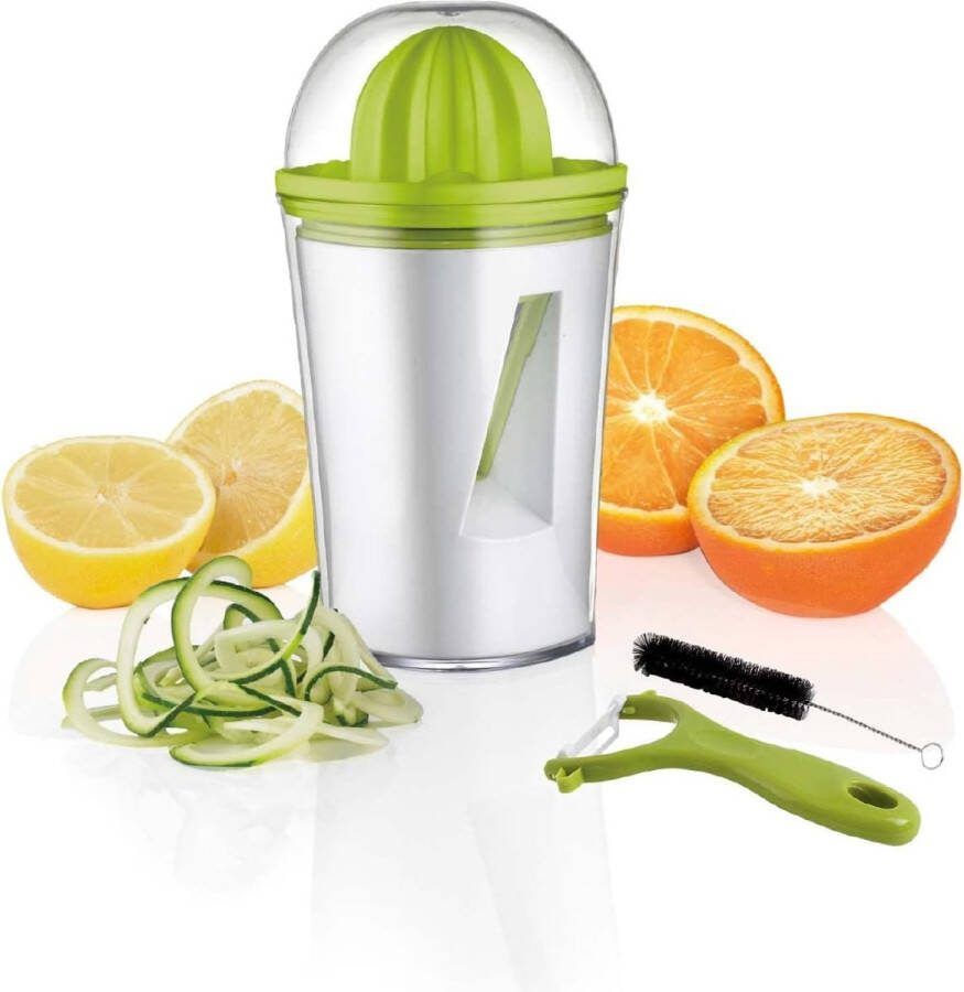Gourmet Spiraalsnijder sapcentrifuge en dunschiller 3-in-1 spiraalsnijder groentenoedels golfsnijset sappers groenten en fruit