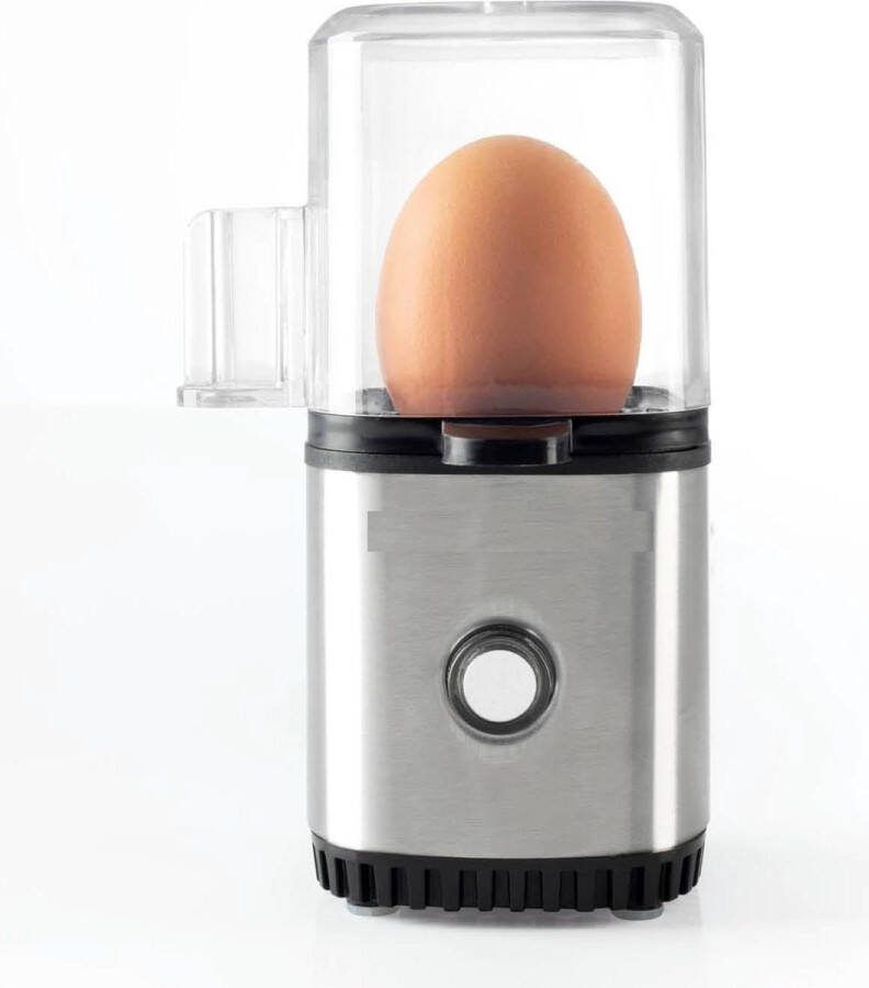 GOURMETmaxx Eierkoker 1 ei elektrische energiebesparend-eenvoudige bediening-perfect ontbijteieren-maatbeker-eierprikker-compact design-BPA-vrij roestvrij staal. Eierkoker