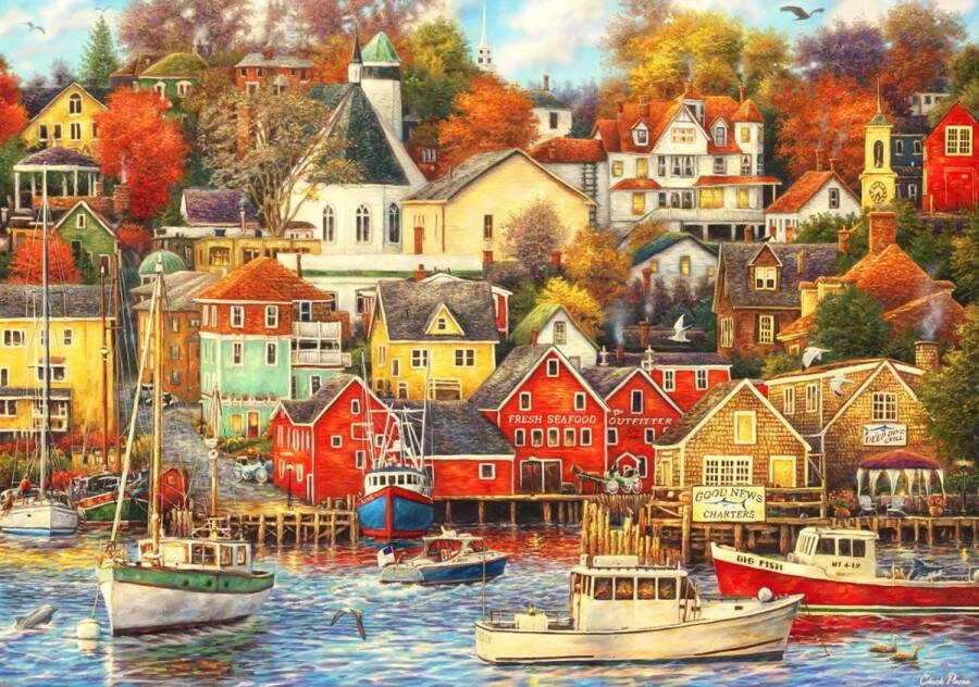 Grafika Puzzel 2000 stukjes Good Times Harbor Chuck Pinson