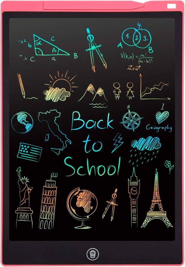 Grafisch tablet met lcd-schrijfbord 30 5 cm digitaal draagbaar ewriter uitwisbaar tekenpad voor kinderen volwassenen thuis school kantoor Roze