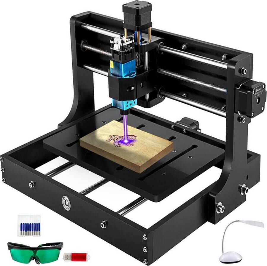 Loft Home Loft Home Graveermachine 5500mw 300 x 200 x 40 mm Graveerset Freesmachine Graveerapparaat Hout PVC Pcb Acryl Graveren