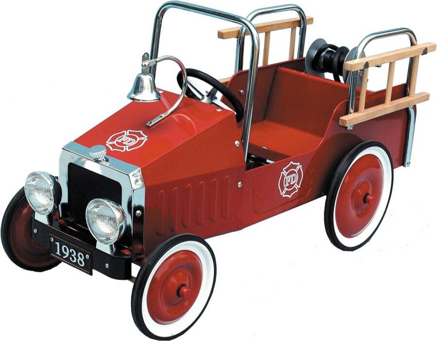 Great Gizmos klassieke brandweerauto trapauto skelter Fire Engine Classic Pedal Car