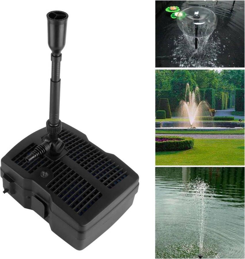 Green Harmony 4 in 1 Pond Pomp Fontein met Filter UV Clarifier 1000l h 10m Power Kabel Tuin Fontein Ontwerp (9W 1000l h) Green Harmony Vijverfilter 1.0