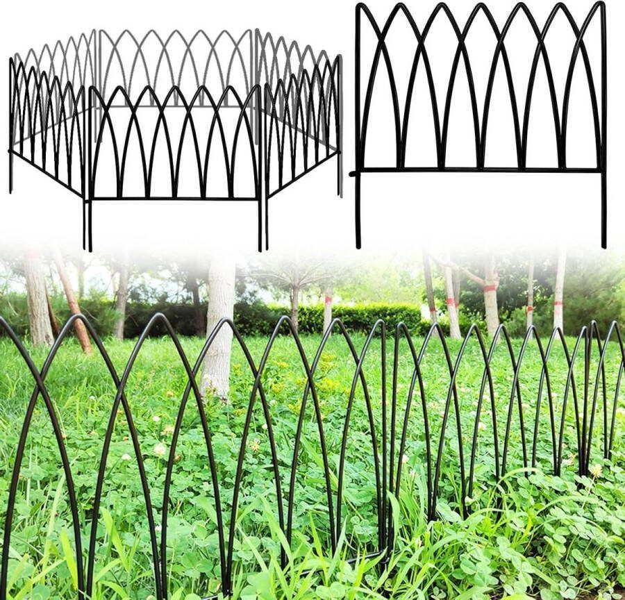 Green Harmony Decoratief metaal tuinhek 45 cm x 45 cm landschapshekken voor bloembed dierenbarrière Green Harmony Tuinhek