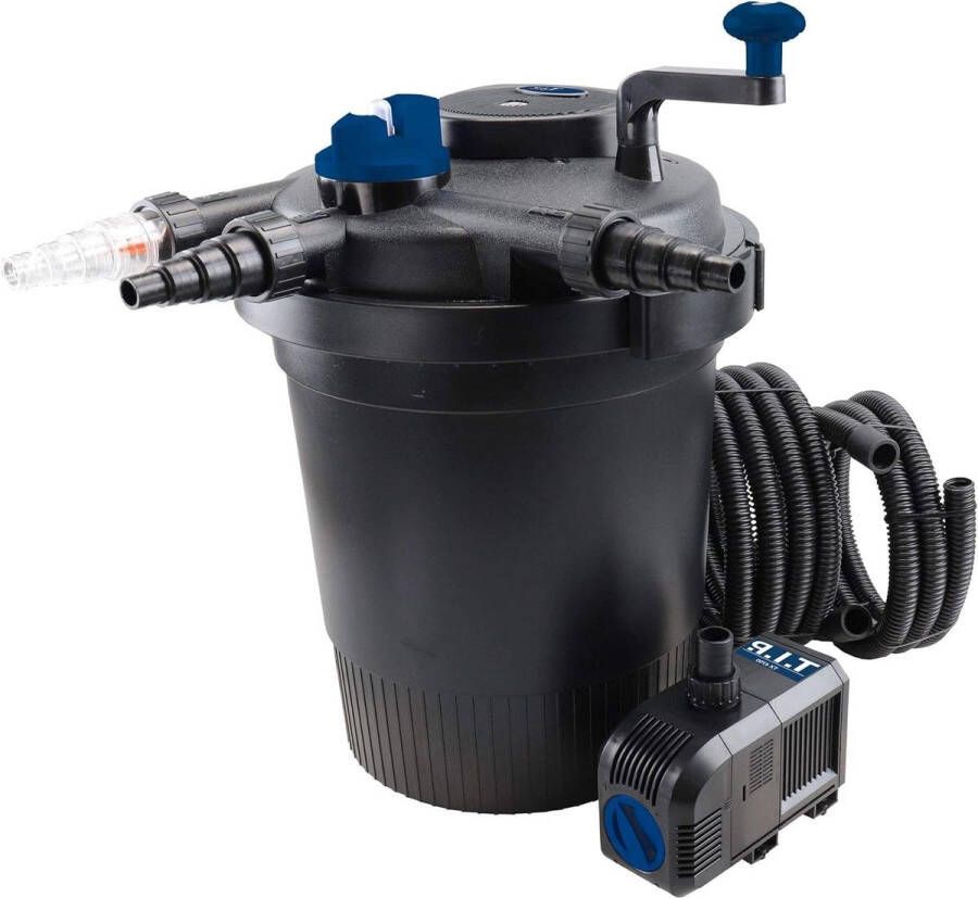 Green Harmony Drukfilterset vijverinhoud max 15000 liter UV-C 13 watt debiet 4500 l u terugspoelfunctie met verstoppingsindicator Green Harmony Vijverfilter 2.0