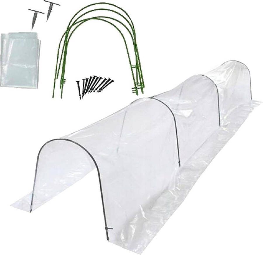 Green Harmony Mini Tuinkas Folietunnel 15x4m voor tuinieren met succesvolle oogsten Green Harmony Tuinkas