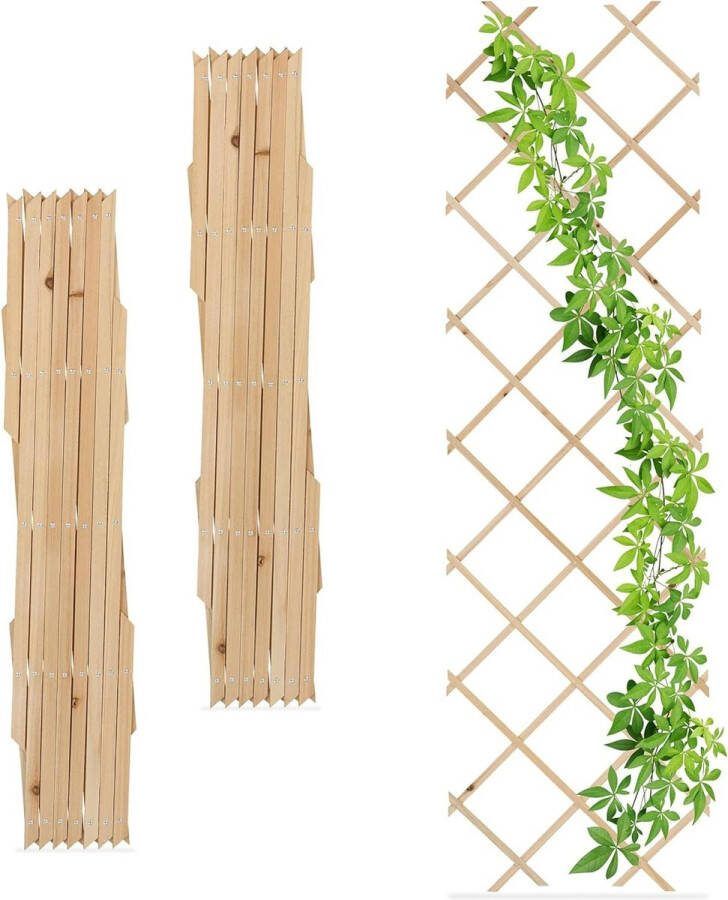 Green Harmony Plantenklimrek Uitschuifbaar Rankhulp Dennenhout 180x60 cm Tuin Balkon Terras Natuur Plantensteun halfrond 3.00