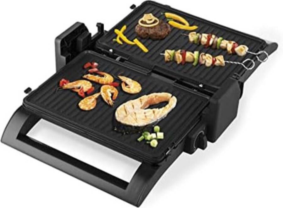 Grill Apparaat Uitneembare Platen Contactgrill met Uitneembare Platen Grill Plaat Tosti Ijzer met Uitneembare Platen 4-in-1 Sandwich Contact Tafelgrill en Wafelijzer