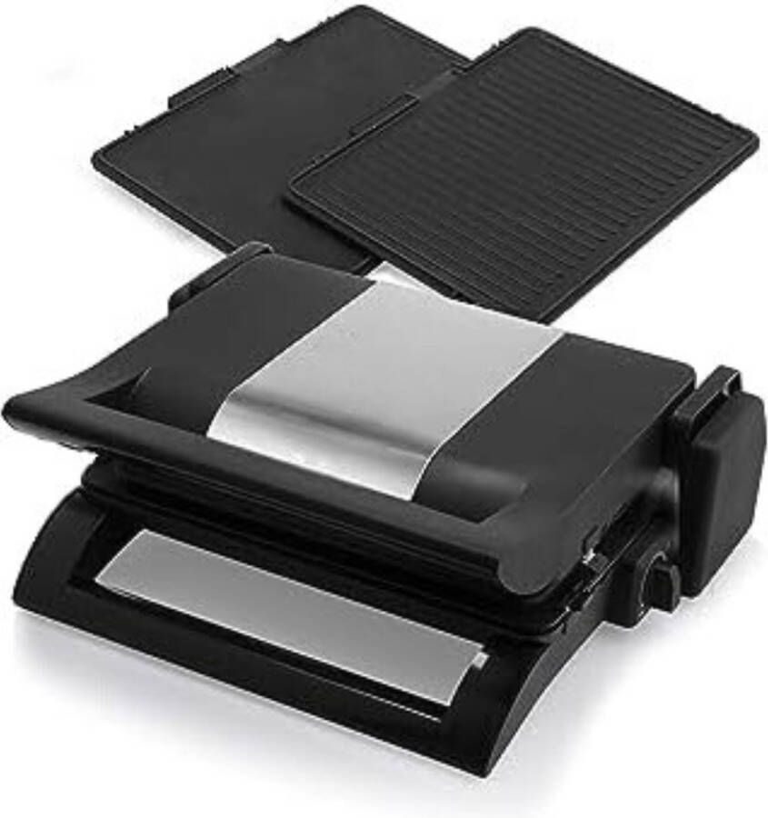 Grill Apparaat Uitneembare Platen Contactgrill met Uitneembare Platen Grill Plaat Tosti Ijzer met Uitneembare Platen 2-in-1 Sandwich- en Tafelgrill