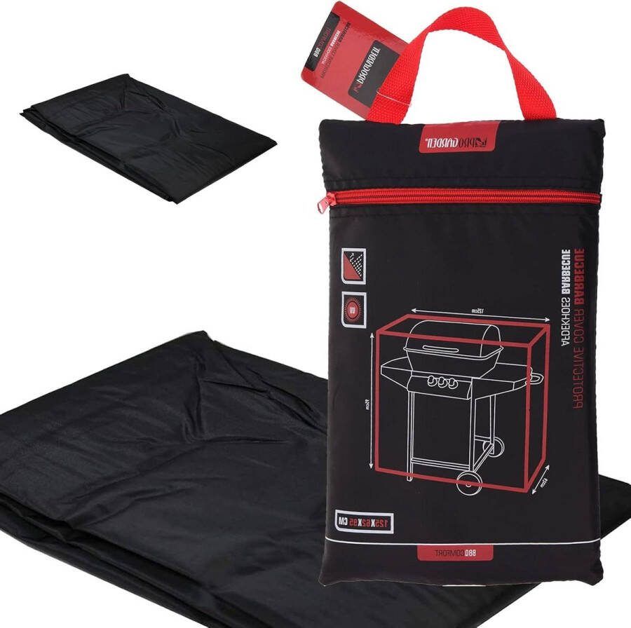 Grillafdekking voor grote gasbarbecue waterafstotende beschermhoes 125 x 62 x 95 cm
