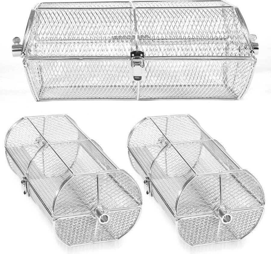 Grillmand Bbq Groentemand Bbq Accessoires Barbecue Grillkorf vegetarisch grillaccessoires voor camping en terrasgrill buiten 3 stuks