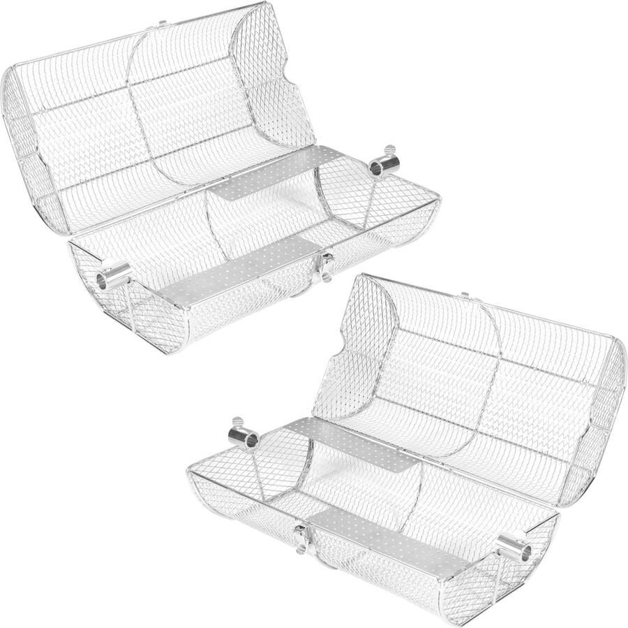 Grillmand Bbq Groentemand Bbq Accessoires Barbecue Grillkorf vegetarisch grillaccessoires voor camping en terrasgrill buiten 2 stuks