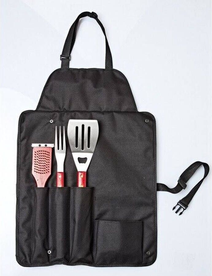 Grillmeister set BBQ schort barbecue schort met accessoires