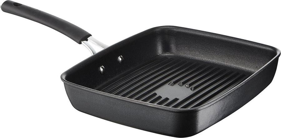 Grillpan aluminium zwart anti-aanbaklaag geschikt voor inductie hoge kwaliteit