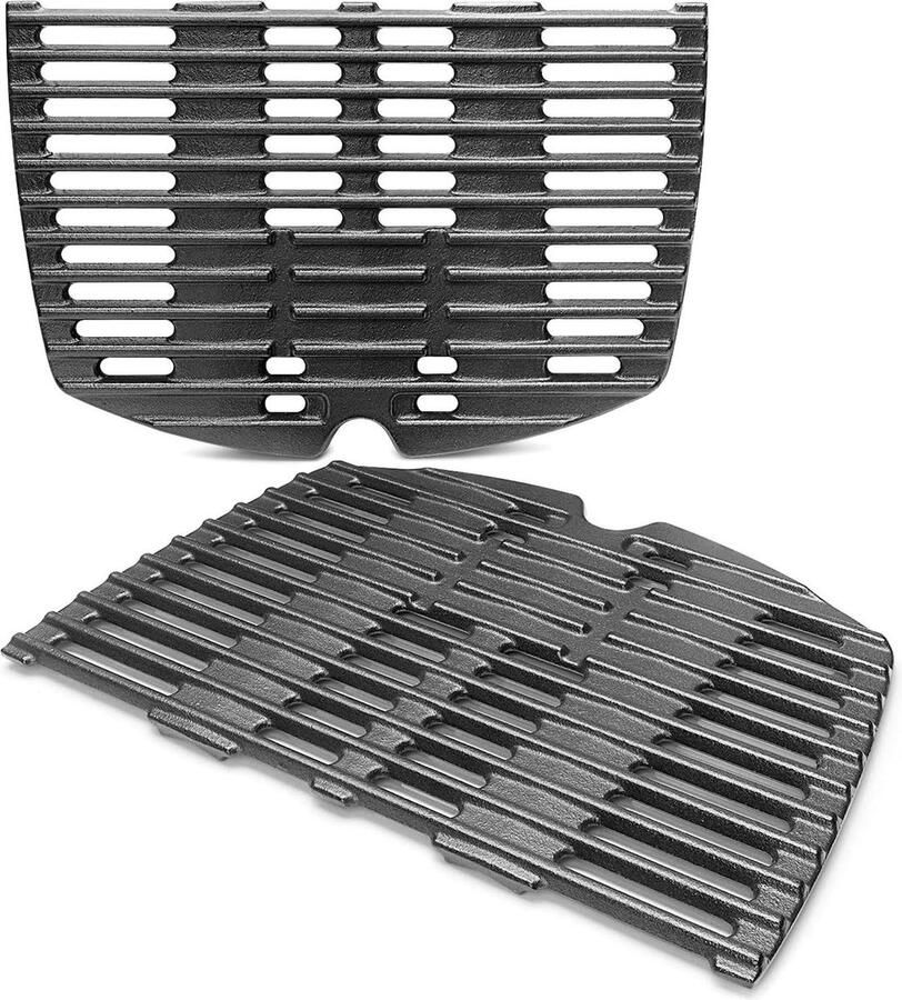 Grillpan gasgrill reserveonderdelen Weber Q100 Q1000 Q1200 Q1400 32 x 216 cm-accessoires Baby Q gietijzeren grillplaat 2 stuks