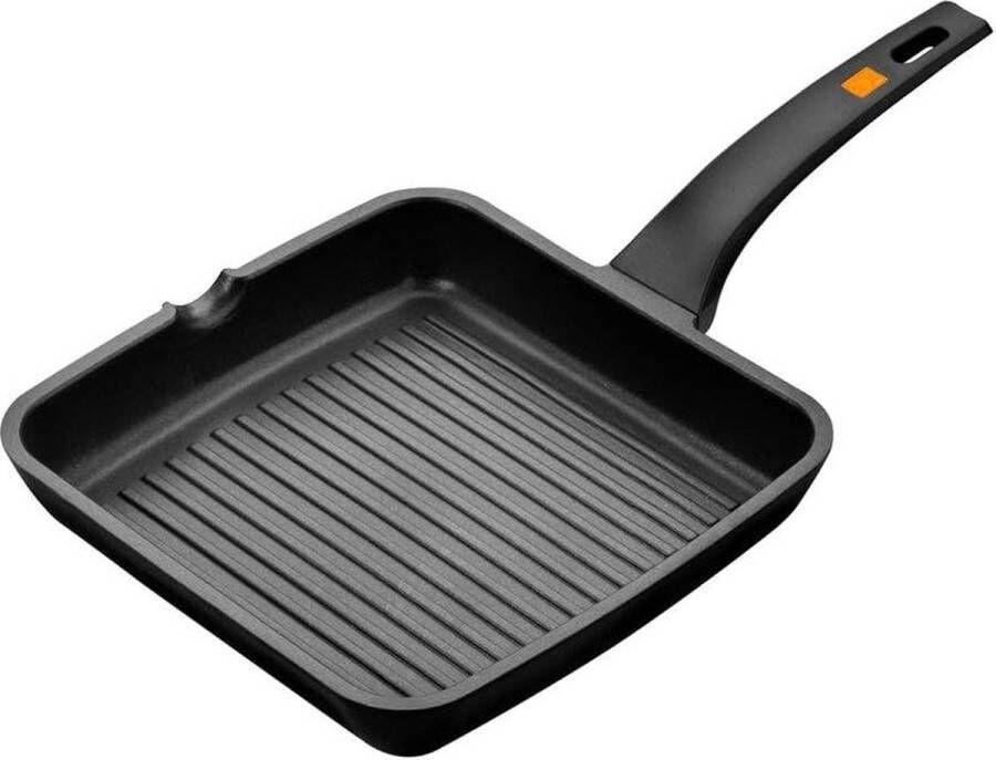Grillpan gegoten aluminium met antiaanbaklaag Teflon Platinum Plus zwart 28 cm Efficiënt koken