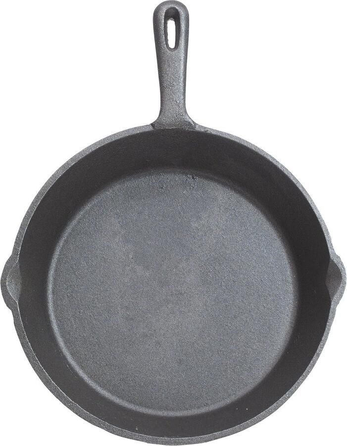 Grillpan gietijzer plat 24 cm
