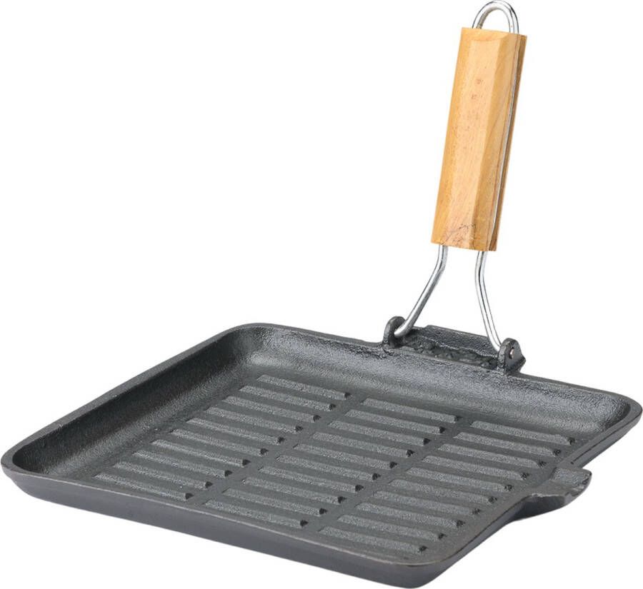 Grillpan Inductie Vierkant 24 cm