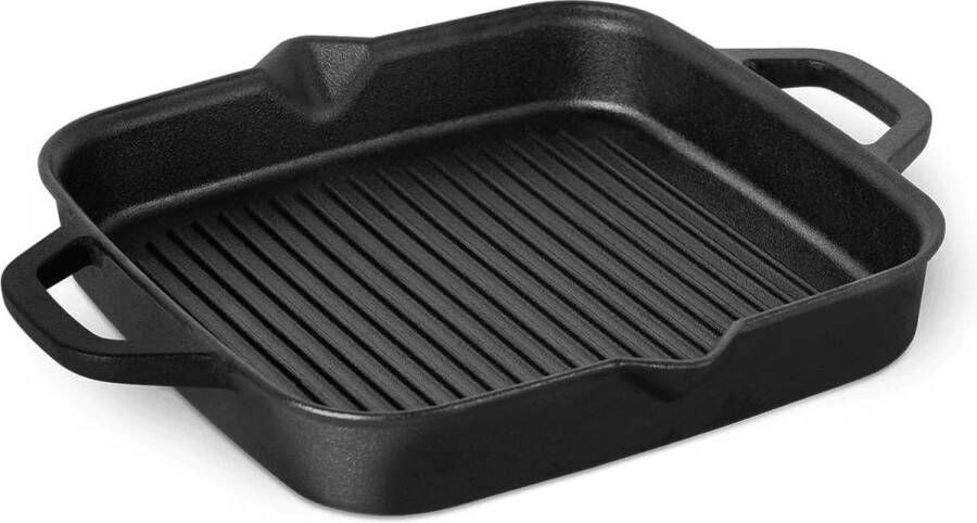 Grillpan van 26 cm met antiaanbaklaag van gietijzer
