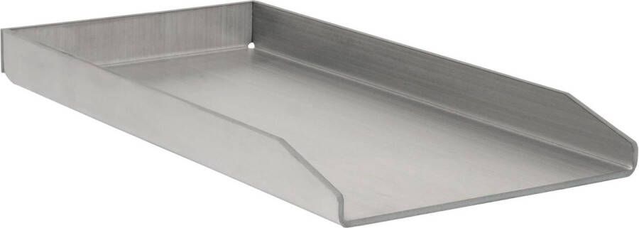 Grillplaat 26 x 445 cm Roestvrijstaal BBQ Plancha Universeel Houtskool en gas