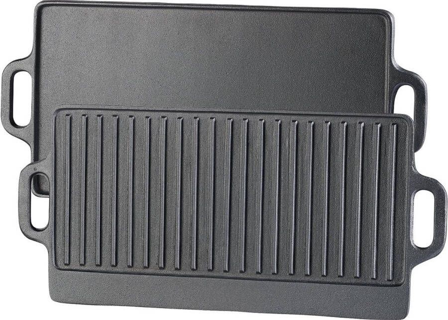 Grillplaat van gietijzer voor oven & BBQ Grill 51 x 23 cm