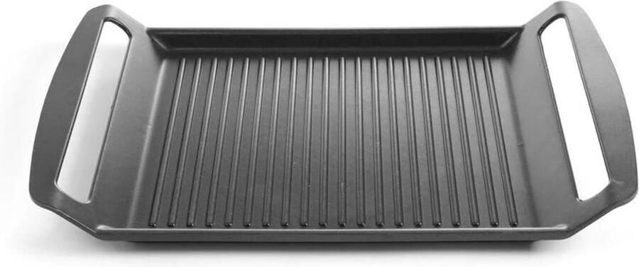 Grillplaat voor inductiekookplaten 390x260x(H)35 mm Roestvrij staal Grillen op inductie grillplaat inductie