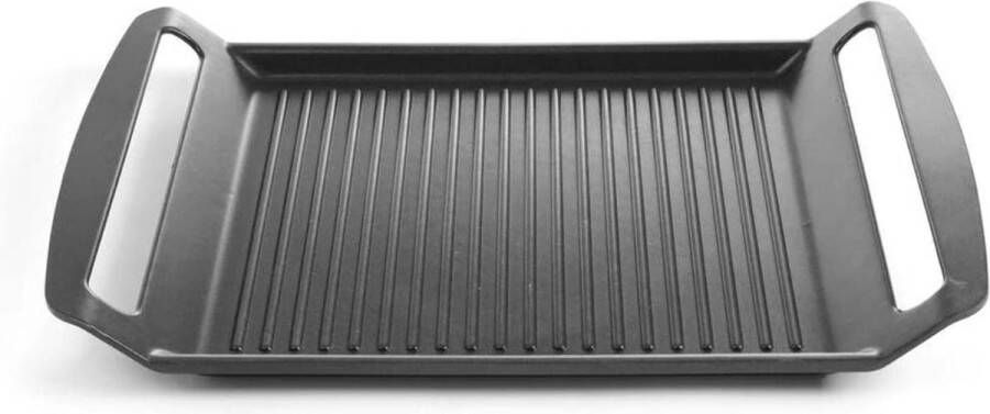 Grillplaat voor inductiekookplaten 390x260x(H)35 mm RVS Deluxe kwaliteit