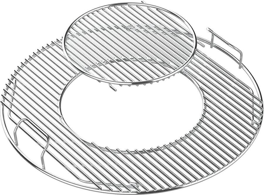 Grillrooster 8835 Opvouwbaar Geschikt voor Weber 57cm Voor One Touch Bar-B-Kettle en Master Touch Verchroomd BBQ accesoires rooster