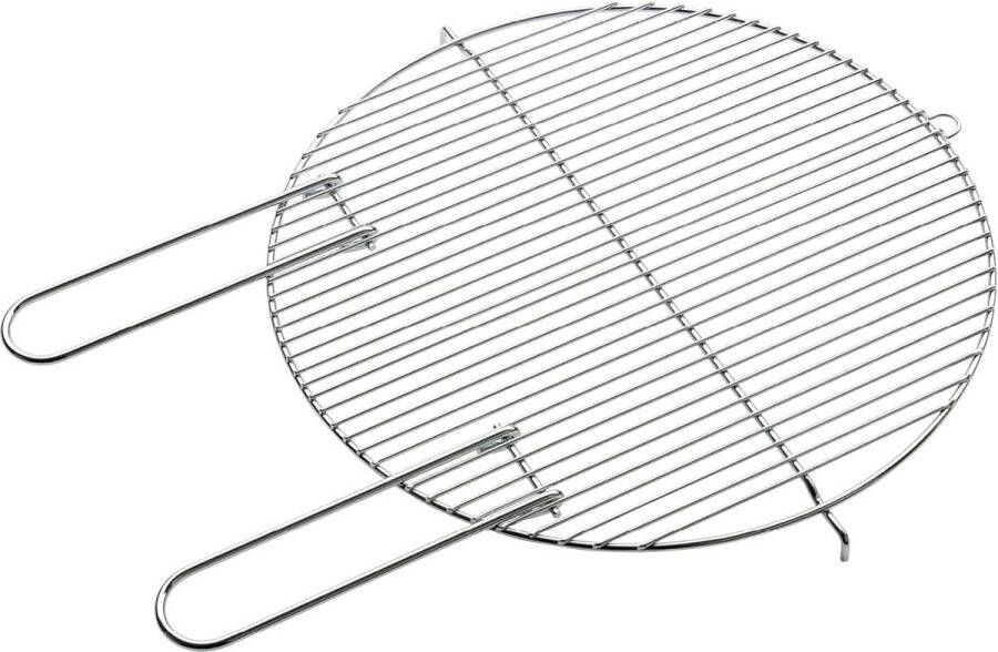 Grillrooster rond 43 cm met twee vaste handgrepen voor Optima Loewy 45 roestvrij staal