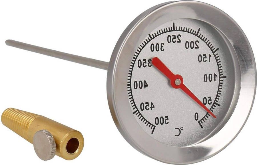 Grillthermometer 500 graden Roestvrij staal Tandur Rookoven Analoge oven 45 cm
