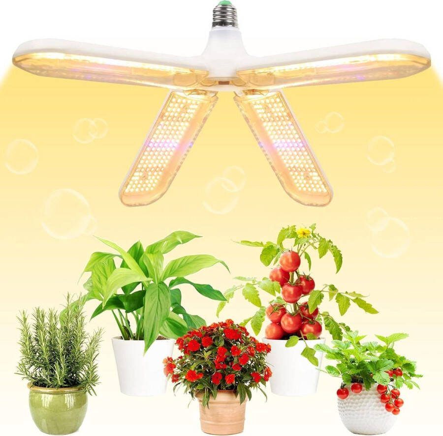 Groeilamp 200W volspectrum 180° straal voor Kamerplanten 552 LEDs voor tuin aquarium hydrocultuur Groeilamp