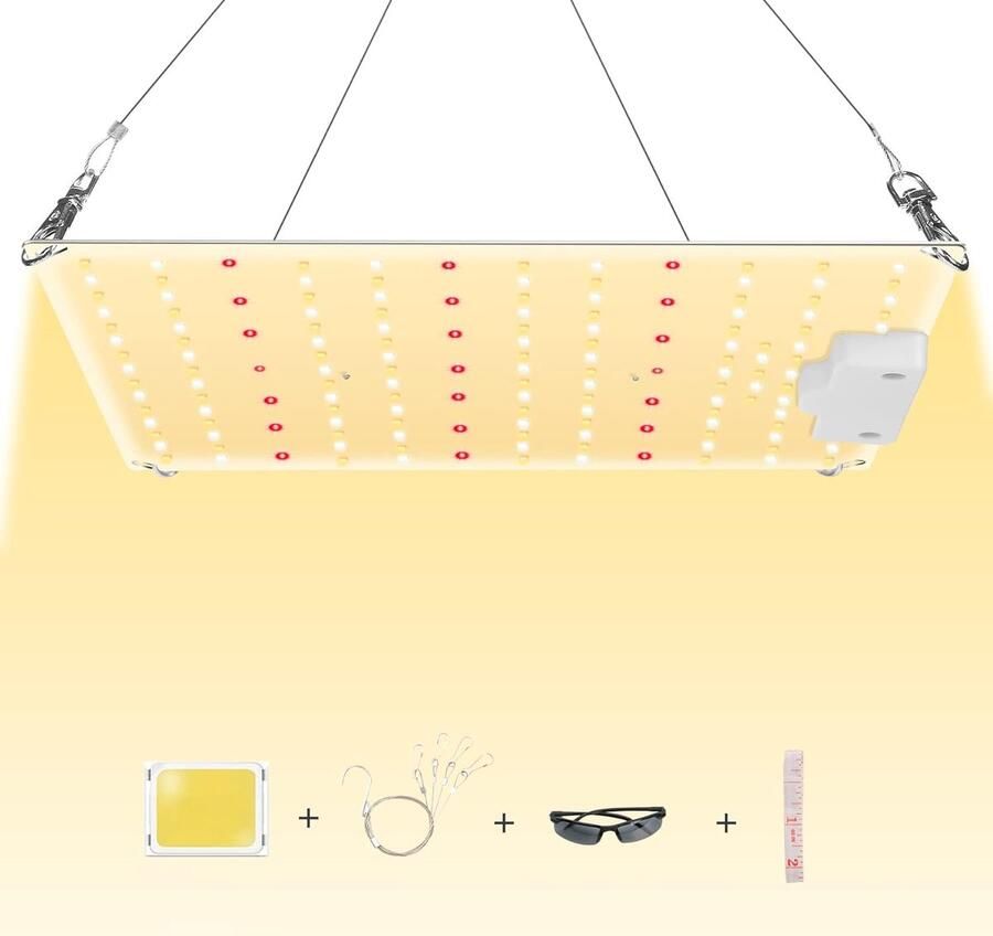 Groeilamp Kweeklamp LED Paneel Dimbaar Verstelbaar Hangbaar 26 x 22 x 4 Planten