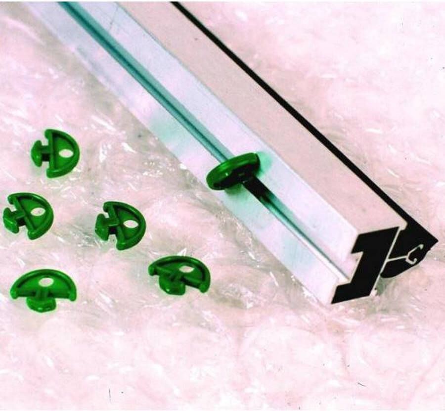 Groene bevestigingsclips noppenfolie schaduwdoek set van 50 stuks