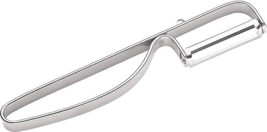 Groenteschiller roestvrij staal lang zilver 30 cm