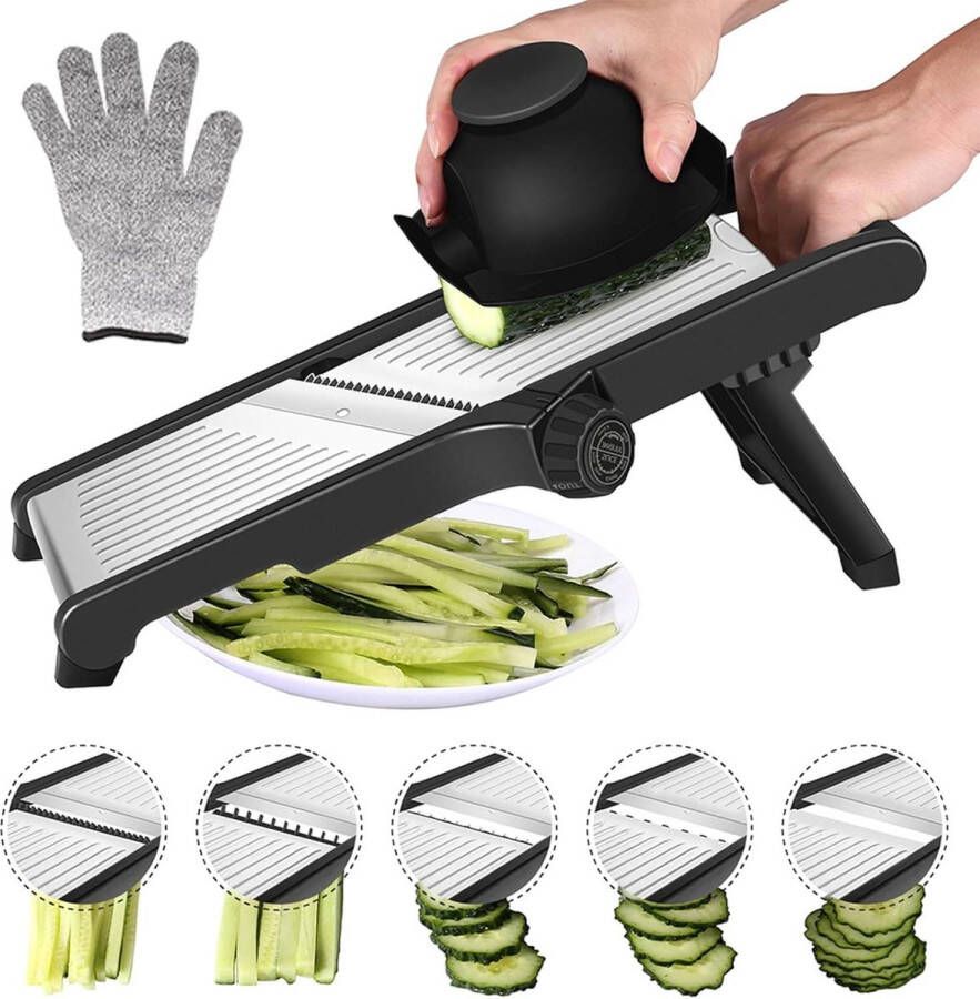 Groentesnijder mandoline groentesnijder handschoenen dikke plakjes 1-9 mm handmatige julienne groentesnijder fruit groenten Groentesnijder