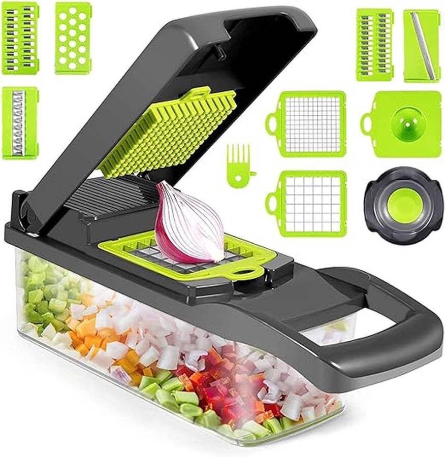 Groentesnijder met verschillende mesjes Mandoline Uiensnijder Vegetable chopper34.5L x 12W x 12H centimetres