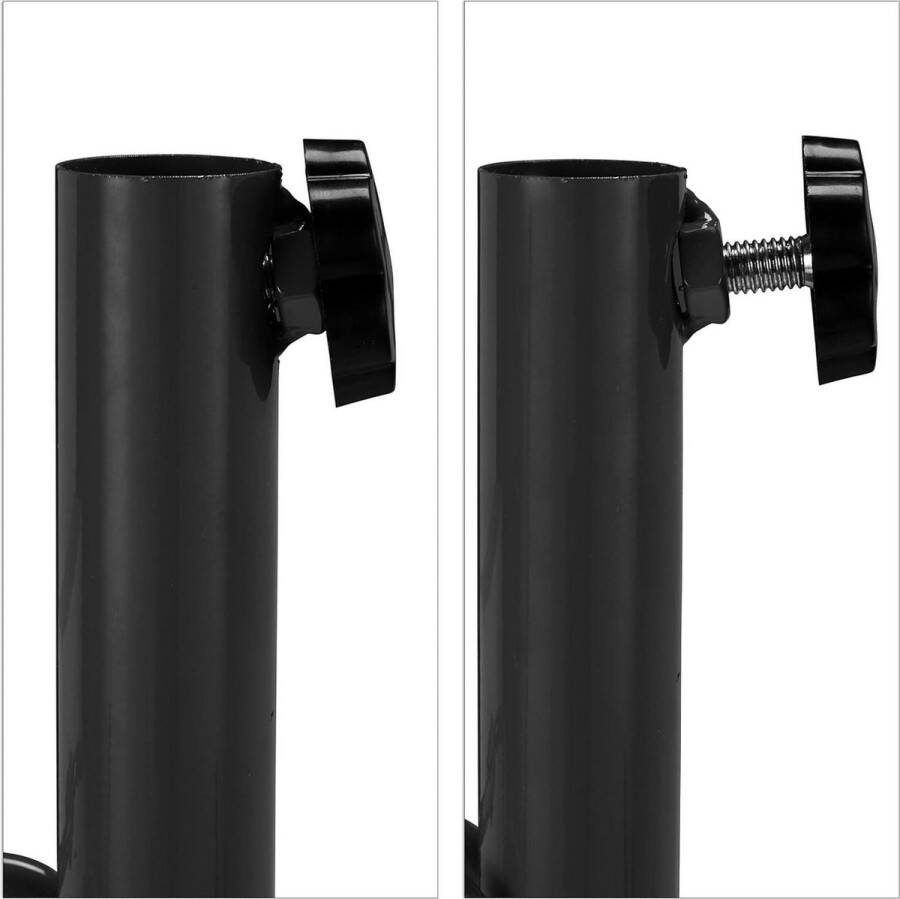 Grondanker parasol metalen grondplug voor stokken 17-23mm zwart strand camping parasolhouder staal parasolvoet