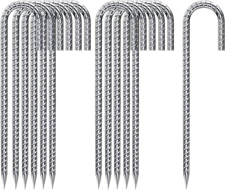 Grondankers set van 12 30 cm lang J-haken verzinkt tent tentharingen stabiele camping haringen tenten luifels outdoor