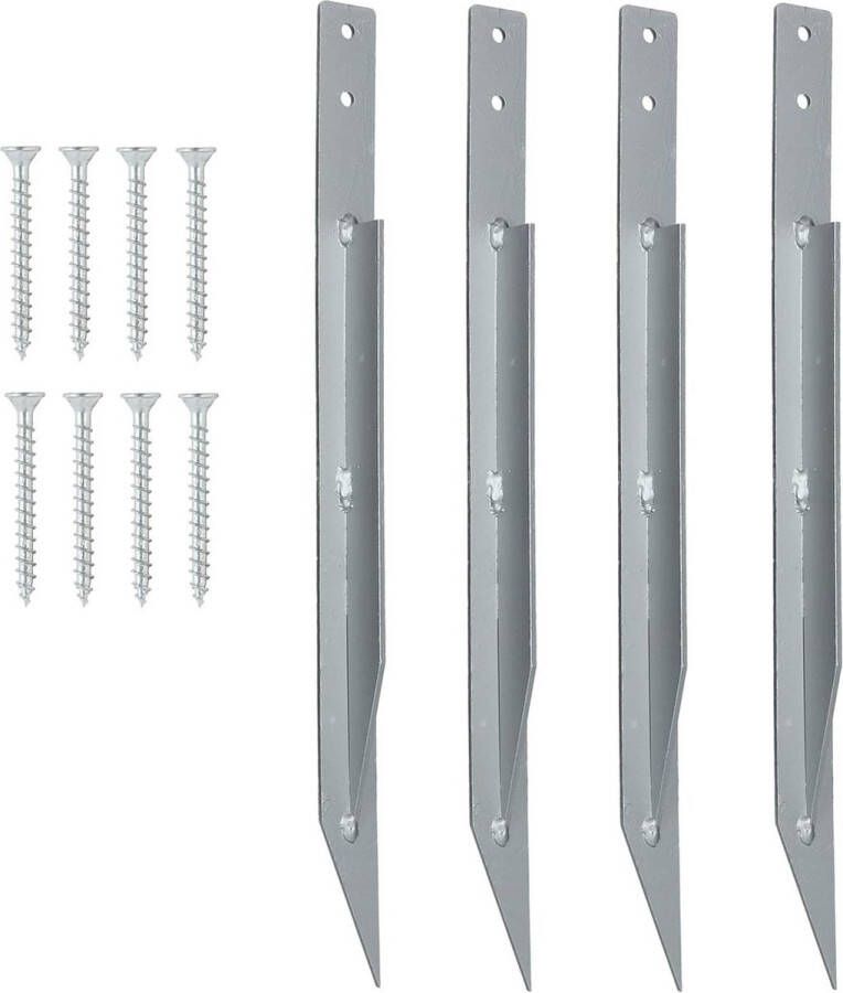Grondankers voor schommels veilige verankering voor speeltoren en rozenboog 4-pack met schroeven