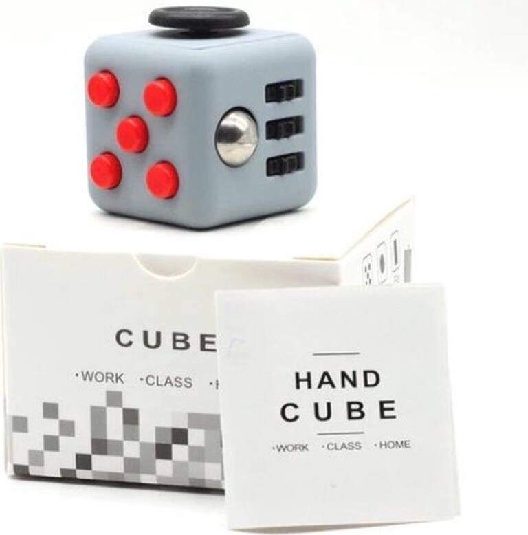 Grootte Fidget Cube grijs rood
