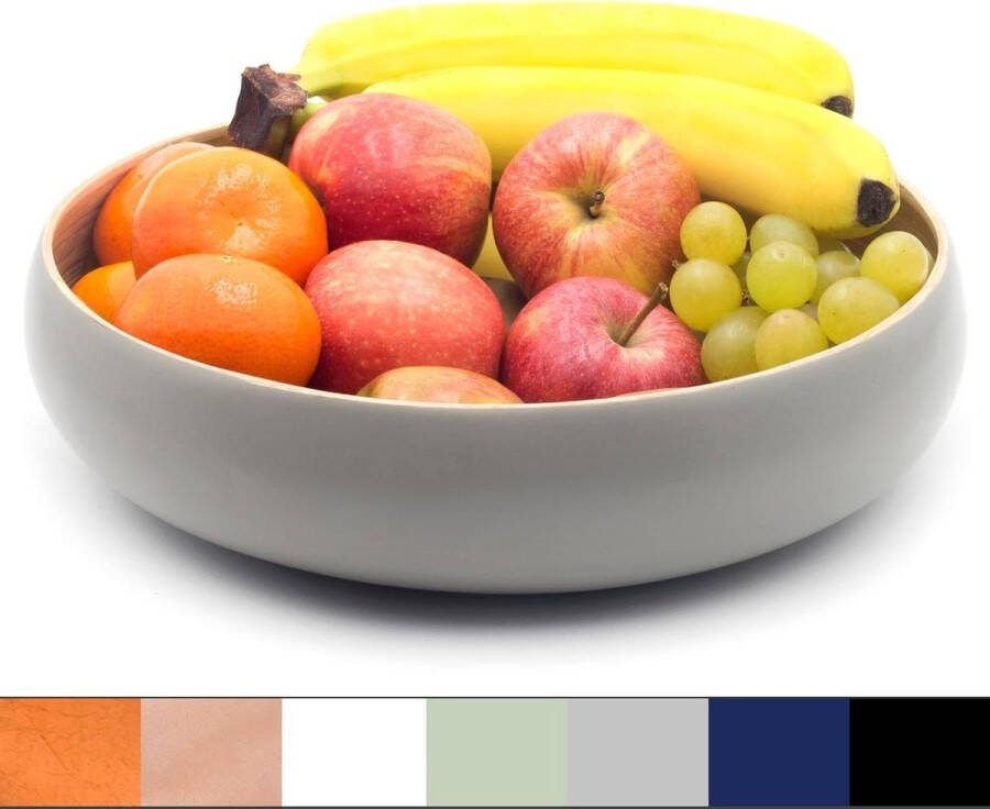 Grote 30cm Stijlvolle Handgemaakte Bamboe Fruitkom Moderne Houten Broodmand Grote Ronde Kommen Grijs Wit Zwart Salie
