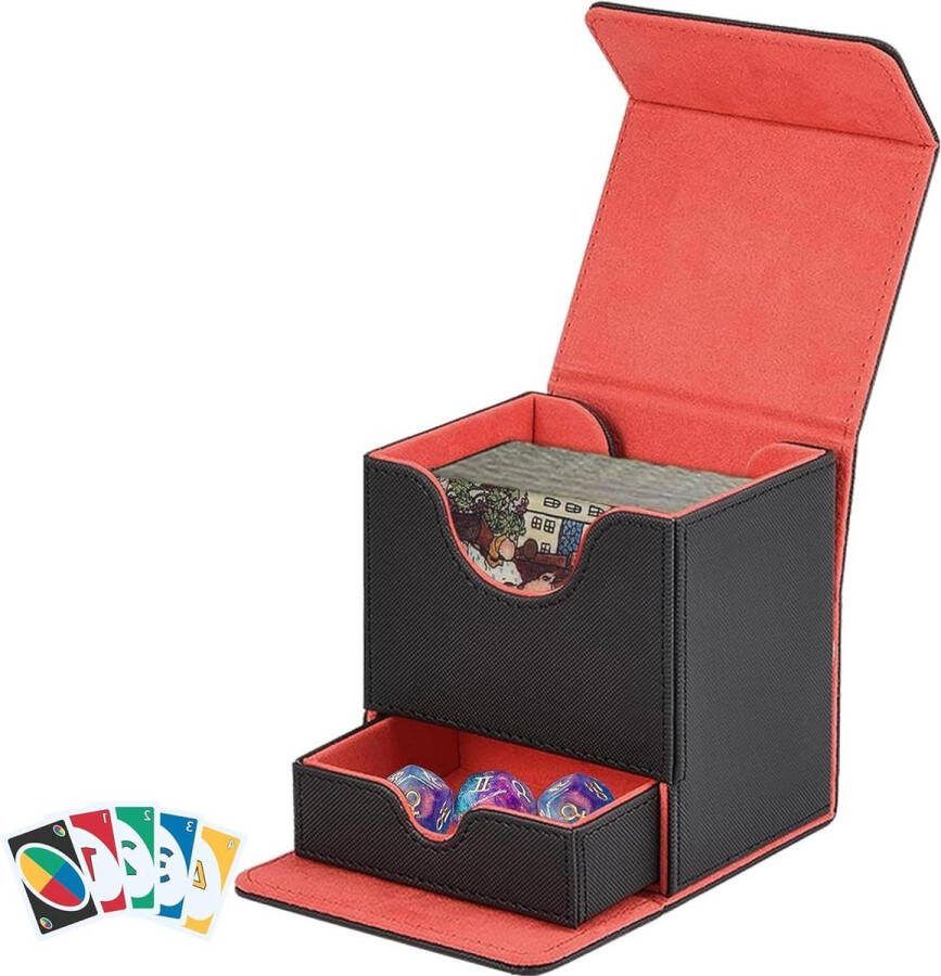 Grote Deck Box voor Ruilkaartspellen Speelkaarten Opbergdoos met Magische Kaartenhoezen