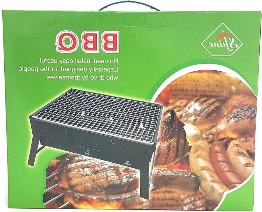 Grote houtskoolbarbecue opvouwbare krukstoelstandaard voor buiten barbecues SS_7967