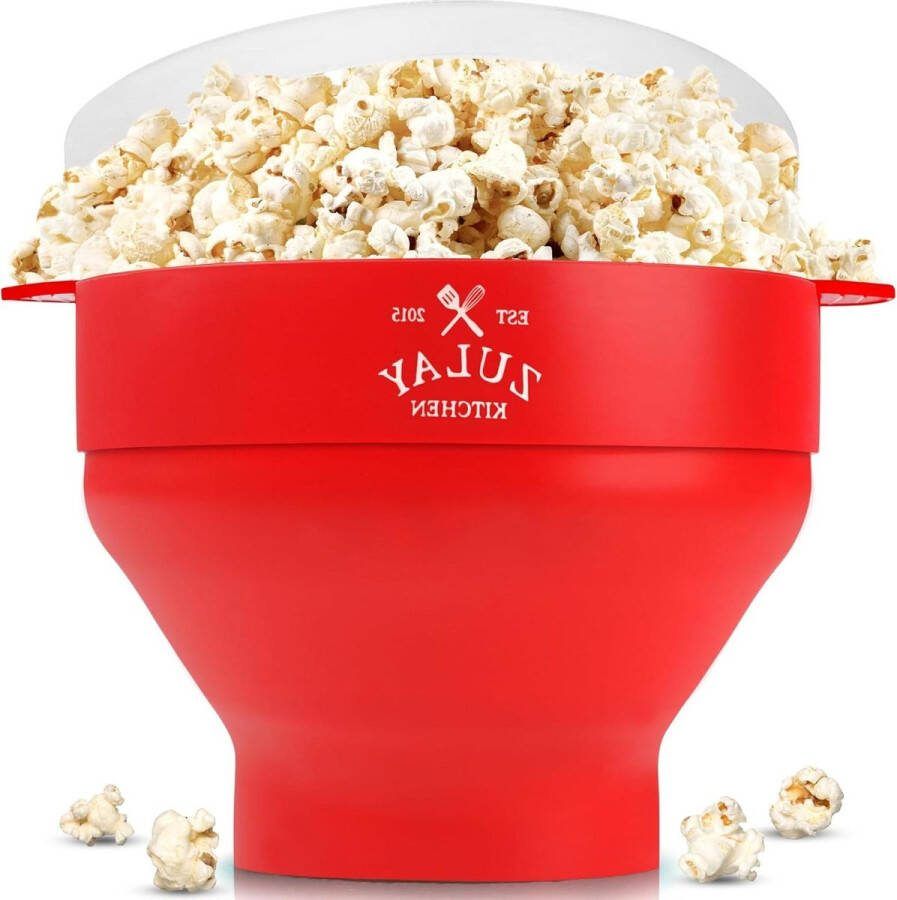 Grote magnetron popcornmachine opvouwbare siliconen kom voor magnetron popcornschaal familieformaat capaciteit 15 kopjes rood Popcorn machine