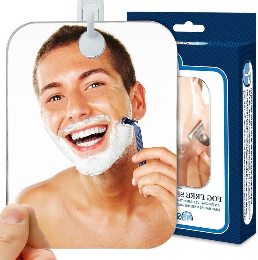 Grote Make-Up Spiegel Anti-Condens Badkamerspiegel Zelfklevende Haak Handspiegeltje Op Reis Camping Sportschool Onbreekbare Spiegel Scheerspiegel